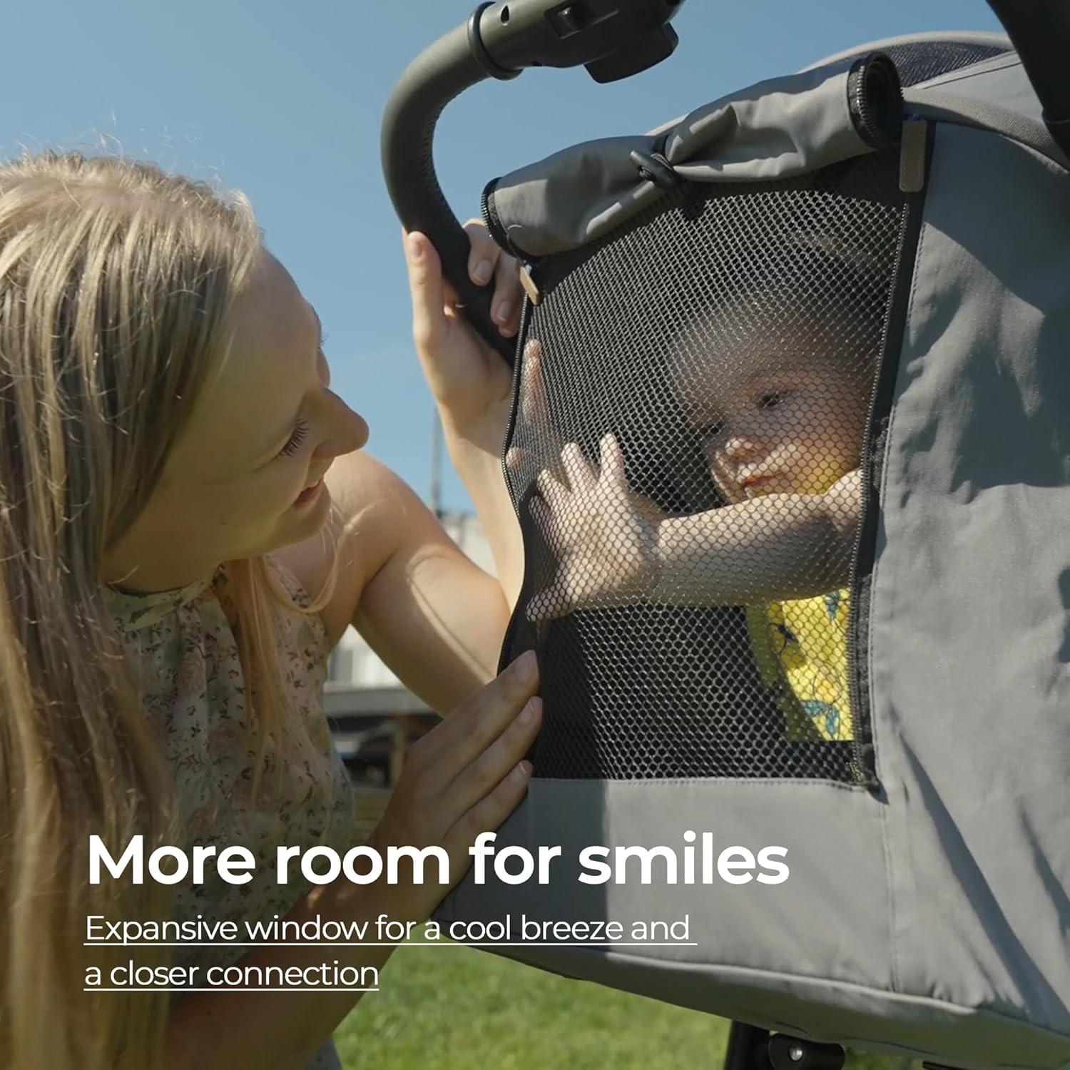 imageMompush Nova Baby Stroller for Toddler Infant ampamp Newborn  Spacious Seat ampamp LieFlat Mode  Compact OneHand Fold UPF 50 Canopy ampamp AllWheel Suspension  Includes Rain Cover ampamp Cup HolderGreen