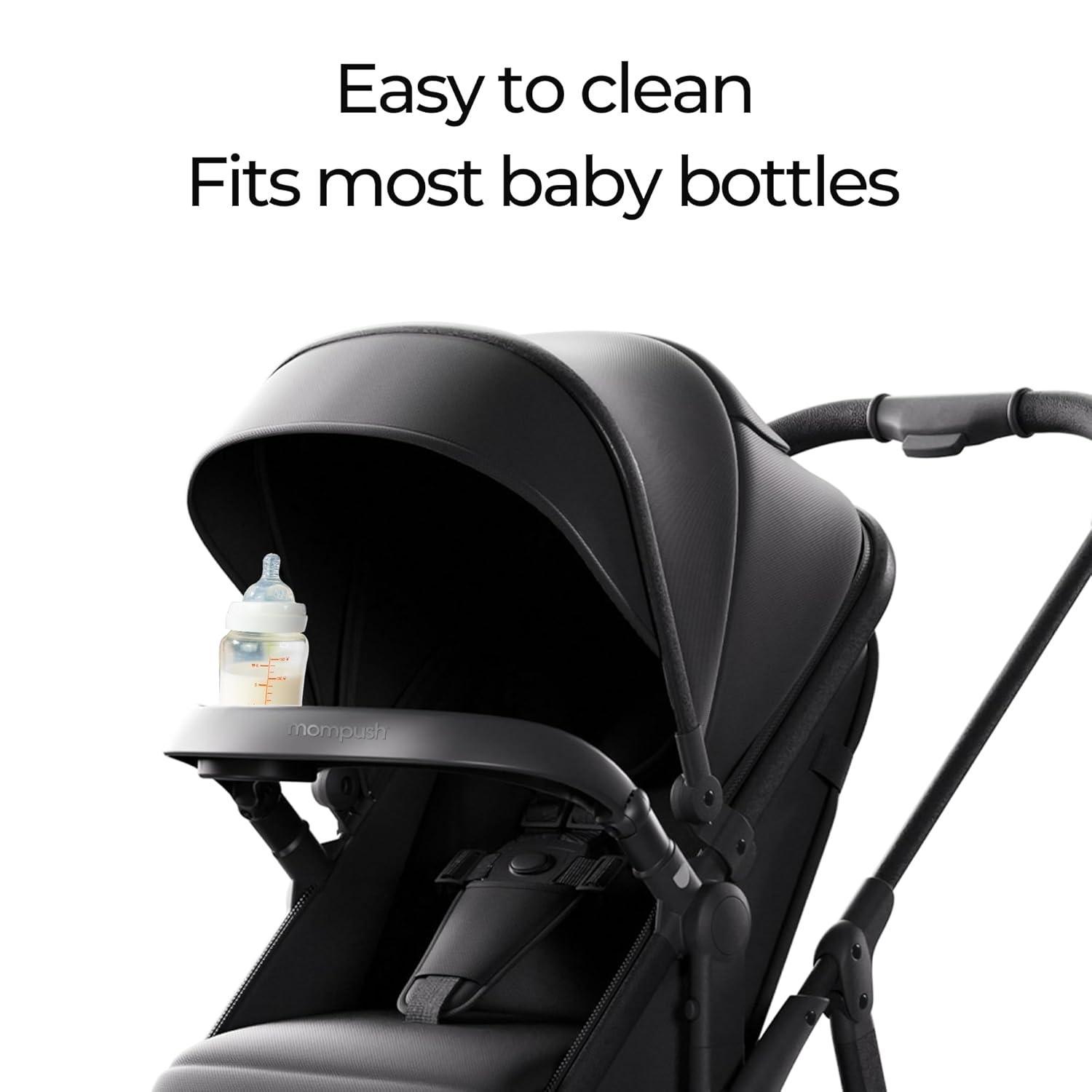 imageMompush Snack Tray with Cup Holder for Mompush Wiz Stroller Only Easy to Clean Stroller Tray for Outings and Traveling