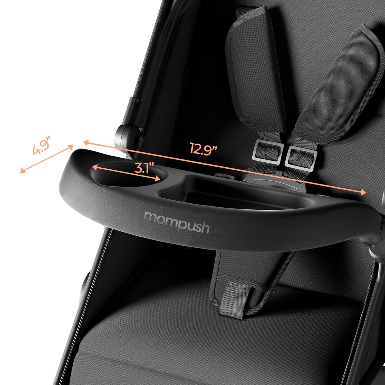 imageMompush Snack Tray with Cup Holder for Mompush Wiz Stroller Only Easy to Clean Stroller Tray for Outings and Traveling