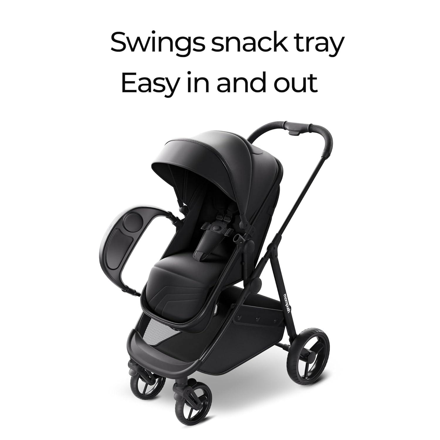 imageMompush Snack Tray with Cup Holder for Mompush Wiz Stroller Only Easy to Clean Stroller Tray for Outings and Traveling