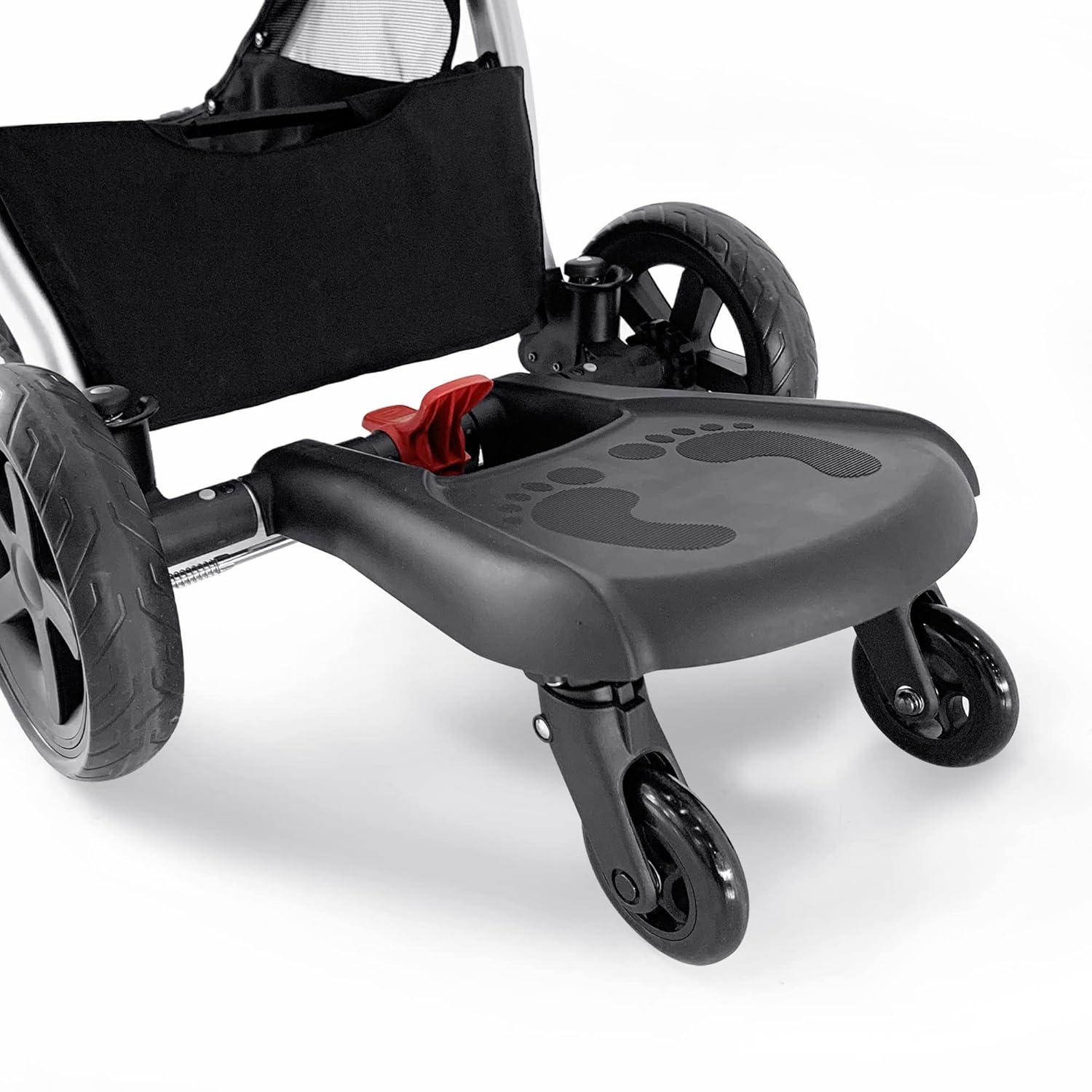imageMompush Ultimate2 Rider Board Smooth Wheel RideOn Stroller Board NonSkid Surface Holds up to 44 Pounds