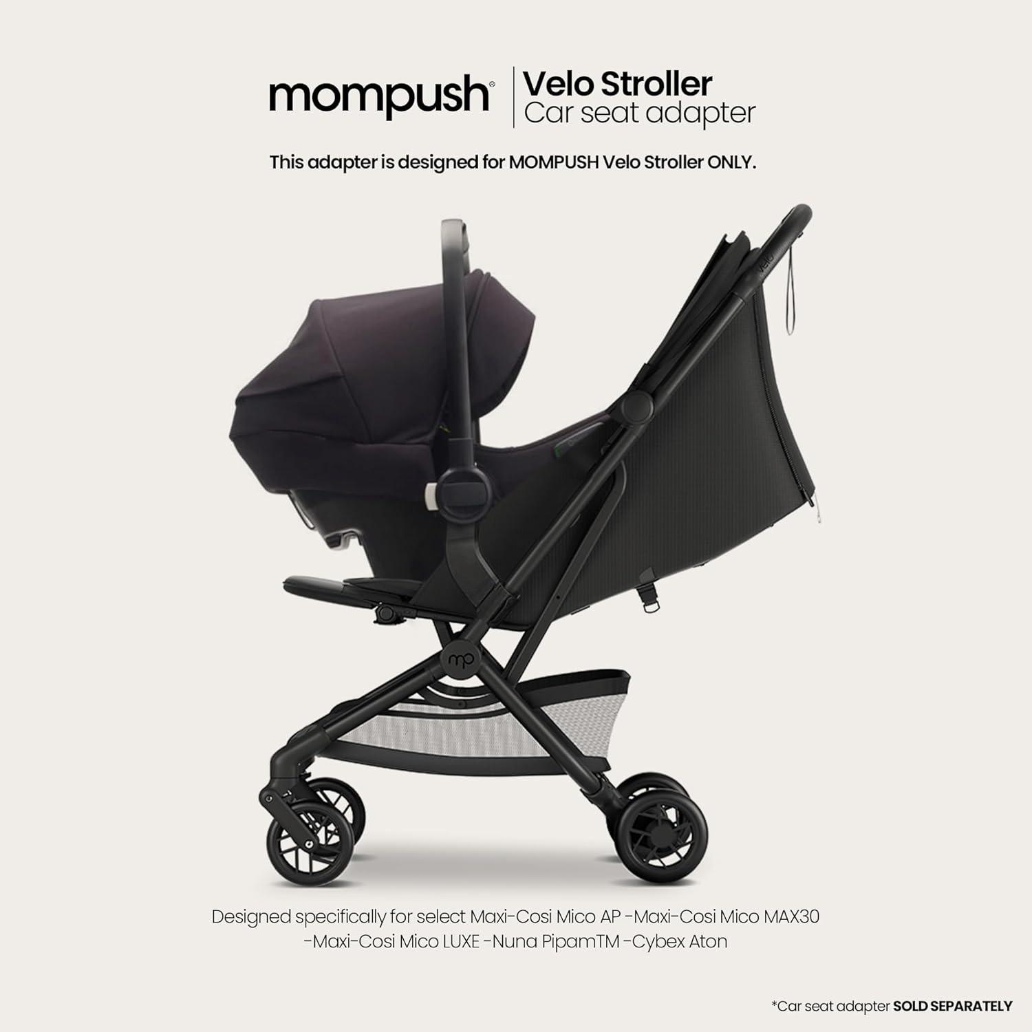 imageMompush Velo Stroller Car Seat Adapter Connect MaxiCOSI and Nuna Specific Models Car Seat to Mompush Velo Stroller Only