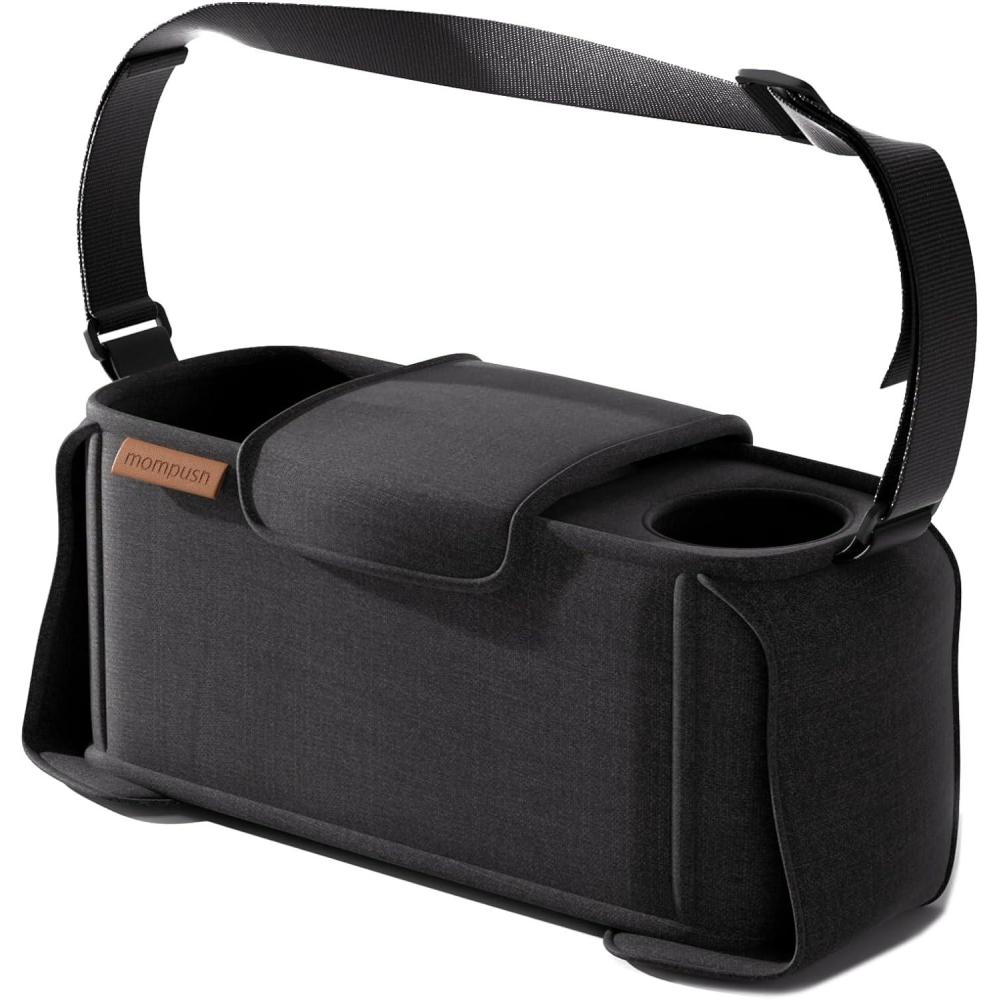 imagemompush Stroller Organizer with Shoulder Strap Large Storage Space and Cup Holder Stroller Accessories Fits for Popular StrollersRectangular