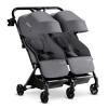 imageMompush Lithe Double Stroller Lightweight Side by Side Stroller for Newborn and Toddler Easy Fold Spacious Seats with Recline UPF50 CanopyGrey