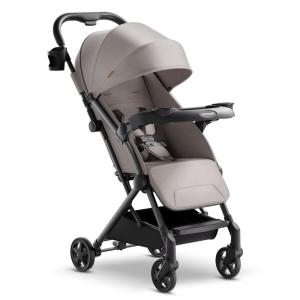 Mompush Lithe V2 Lightweight Travel Stroller, Compact Foldable Baby Stroller with Travel Bag, One-Hand Fold Stroller, Snack Tray, Mechanical Recline Seat, Airplane-Ready, UPF 50+ Canopy & Rain Cover(Khaki)