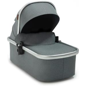 mompush Ultimate2 Bassinet, Newborn Stroller Accessory, Optimal Comfort & Extended Sunhood, from Birth to 6 Months(Silver Grey)